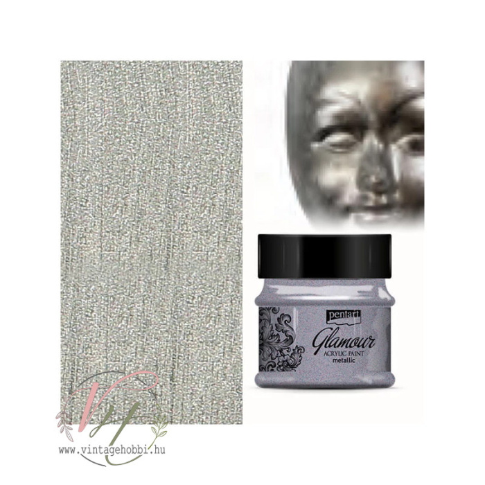 pc29395-glamour-metal-akrilfestek-ezustfekete.jpg Akril festék metál Glamour 50ml-Feketeezüst - Image 1